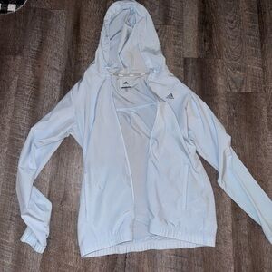 Adidas Light blue Hooded Jacket
